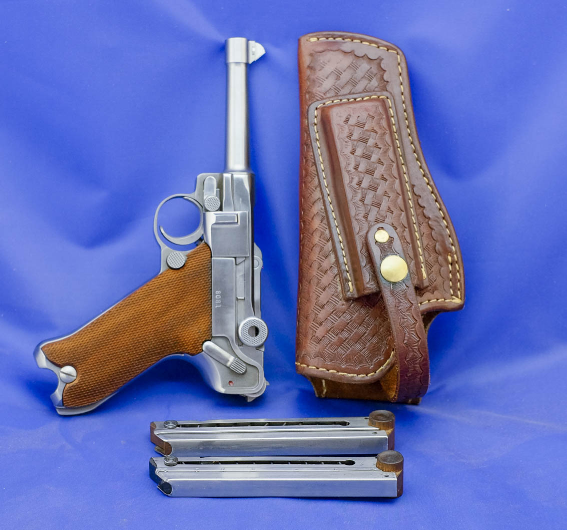 Luger P08 Stainless 1993 Mitchell Arms – 2 mags and Mitchell